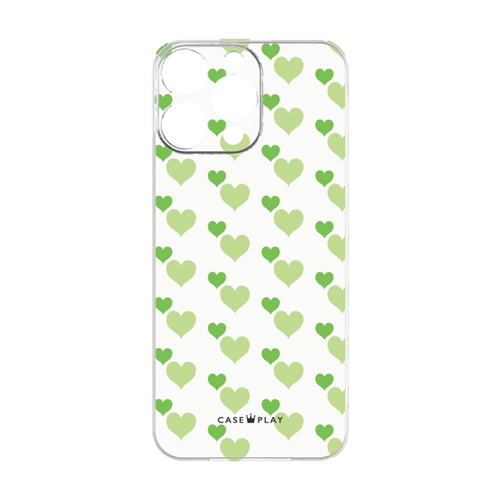 Premium Panel［ Stripe Hearts - Green ］
