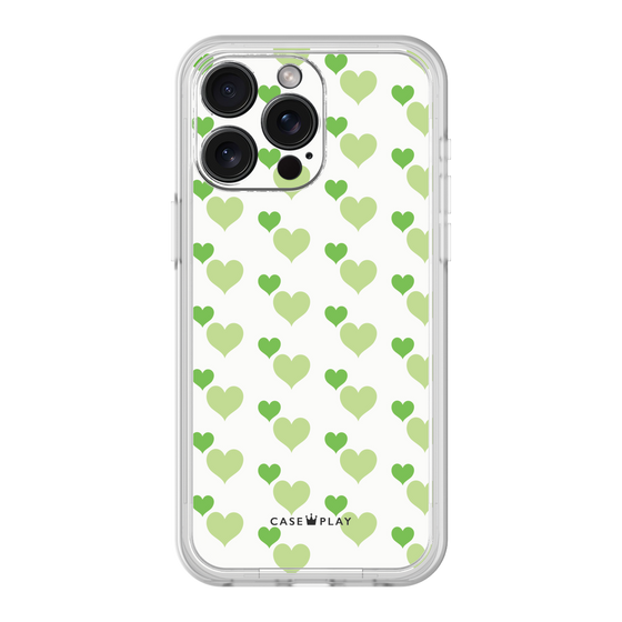 Premium Panel［ Stripe Hearts - Green ］