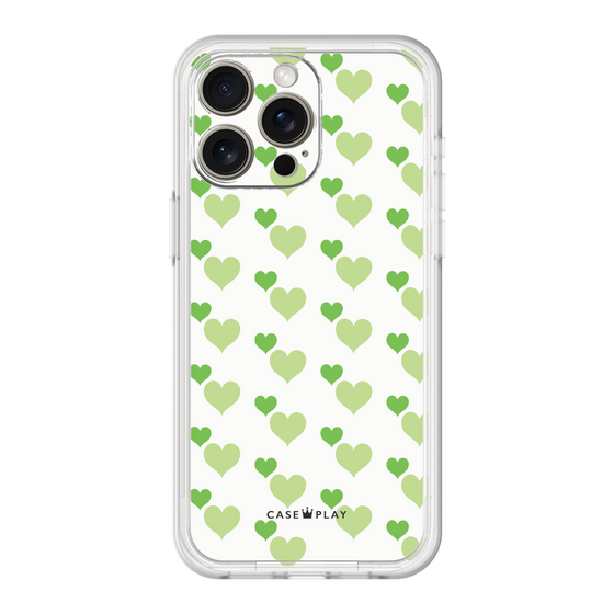 Premium Panel［ Stripe Hearts - Green ］