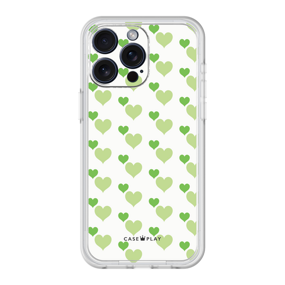 Premium Panel［ Stripe Hearts - Green ］
