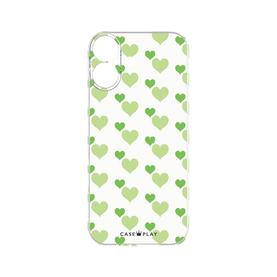 Premium Panel［ Stripe Hearts - Green ］