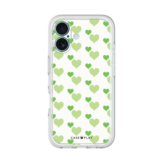 Premium Panel［ Stripe Hearts - Green ］