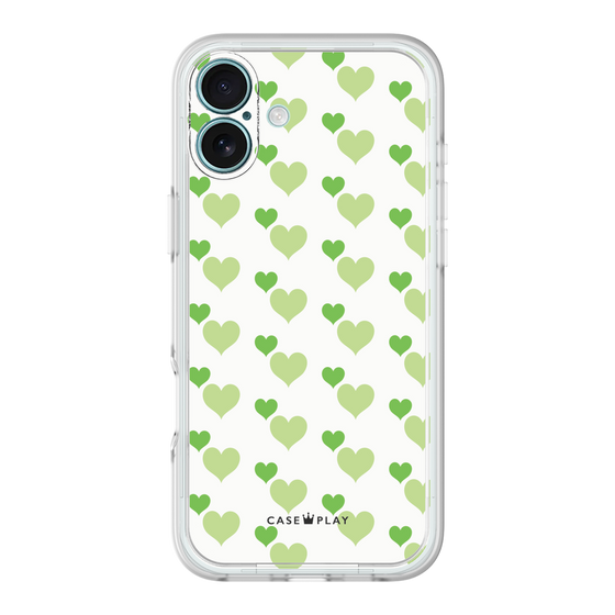 Premium Panel［ Stripe Hearts - Green ］