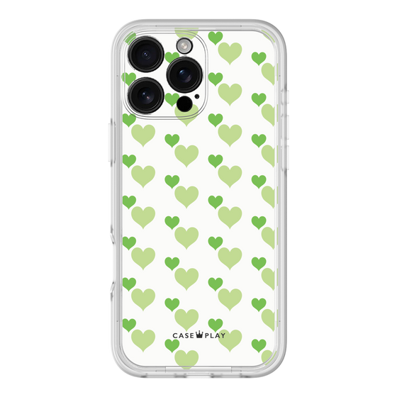 Premium Panel［ Stripe Hearts - Green ］