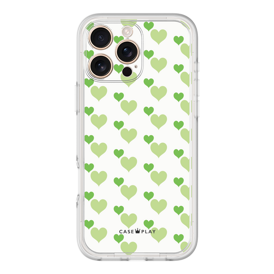 Premium Panel［ Stripe Hearts - Green ］