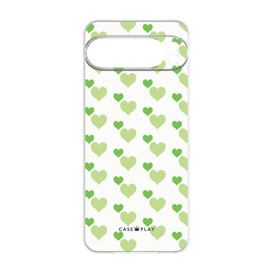 Premium Panel［ Stripe Hearts - Green ］