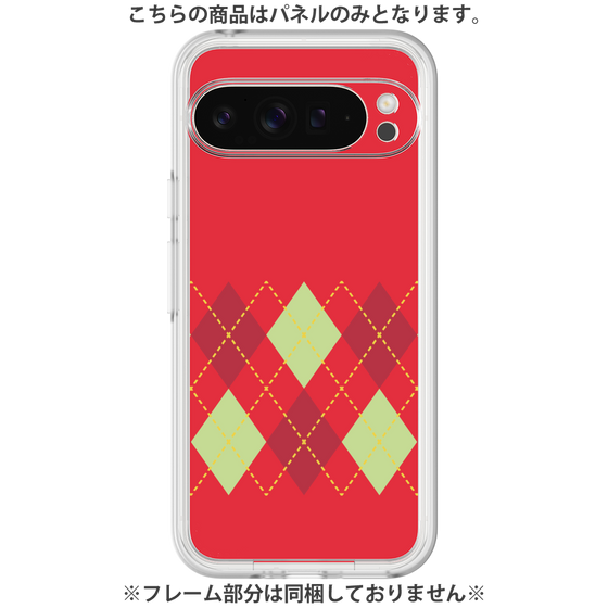 Premium Panel［ Nordic Argyle - Red ］