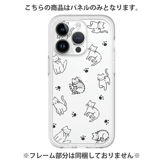 Premium Panel［ Original - CASEPLAY Cat All-over Pattern - black ］
