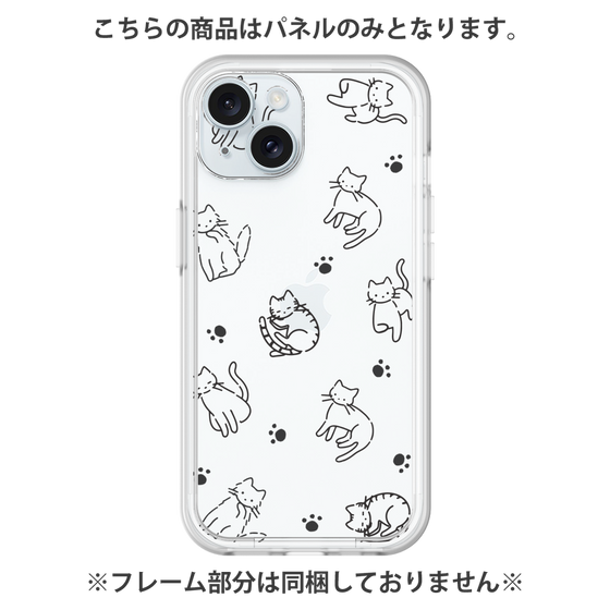 Premium Panel［ Original - CASEPLAY Cat All-over Pattern - black ］