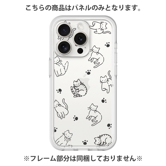 Premium Panel［ Original - CASEPLAY Cat All-over Pattern - black ］
