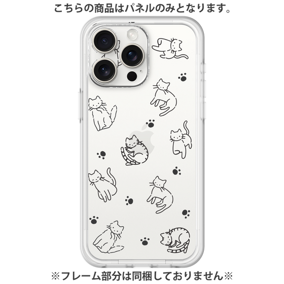 Premium Panel［ Original - CASEPLAY Cat All-over Pattern - black ］