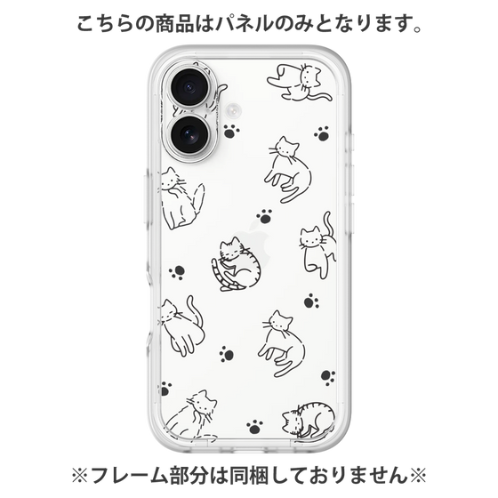 Premium Panel［ Original - CASEPLAY Cat All-over Pattern - black ］