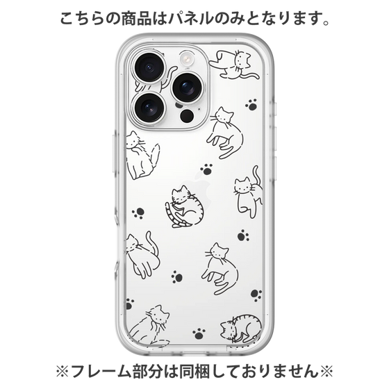 Premium Panel［ Original - CASEPLAY Cat All-over Pattern - black ］