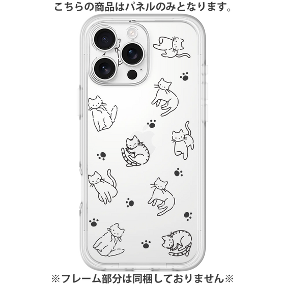 Premium Panel［ Original - CASEPLAY Cat All-over Pattern - black ］