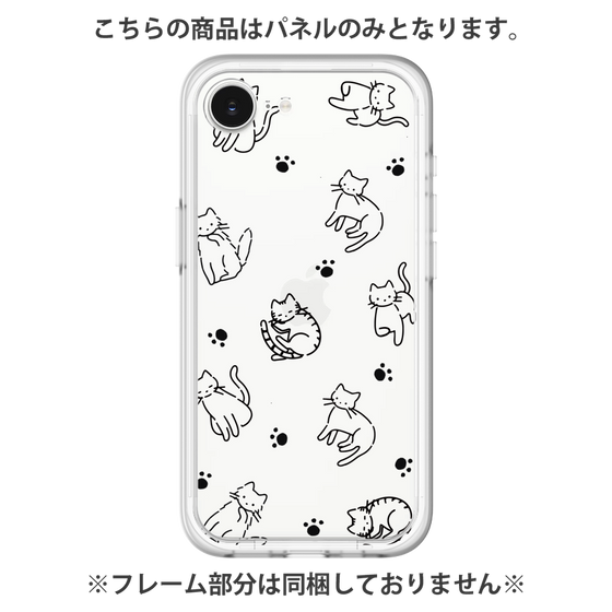 Premium Panel［ Original - CASEPLAY Cat All-over Pattern - black ］