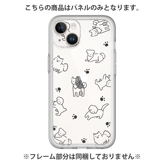 Premium Panel［ Original - CASEPLAY Dog All-over Pattern - black ］