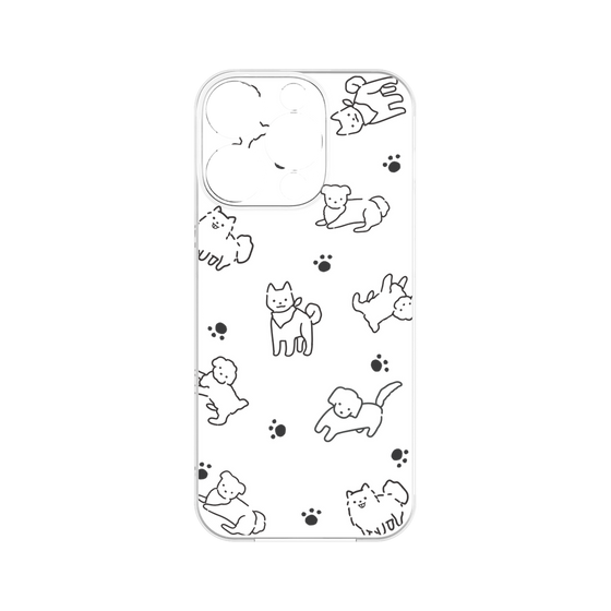 Premium Panel［ Original - CASEPLAY Dog All-over Pattern - black ］