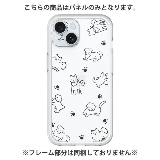Premium Panel［ Original - CASEPLAY Dog All-over Pattern - black ］