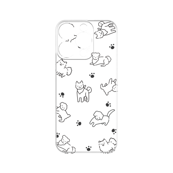 Premium Panel［ Original - CASEPLAY Dog All-over Pattern - black ］