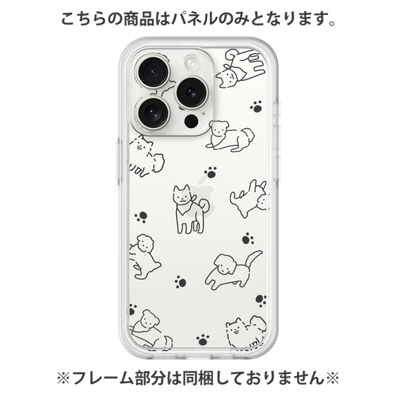 Premium Panel［ Original - CASEPLAY Dog All-over Pattern - black ］