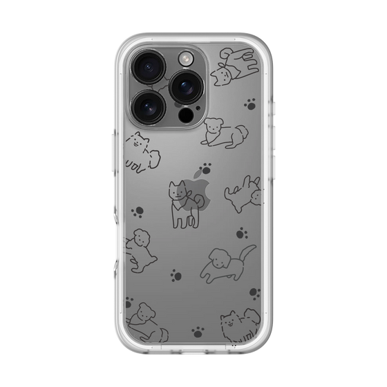 Premium Panel［ Original - CASEPLAY Dog All-over Pattern - black ］