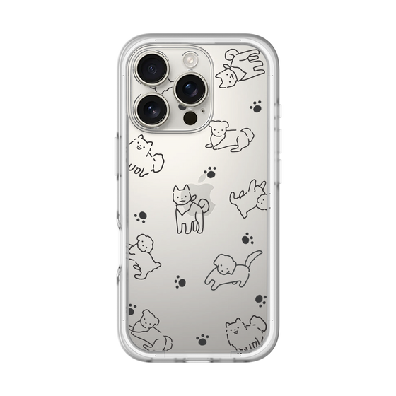 Premium Panel［ Original - CASEPLAY Dog All-over Pattern - black ］