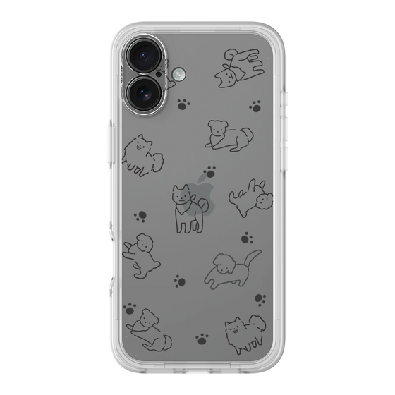Premium Panel［ Original - CASEPLAY Dog All-over Pattern - black ］