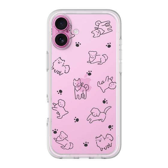 Premium Panel［ Original - CASEPLAY Dog All-over Pattern - black ］
