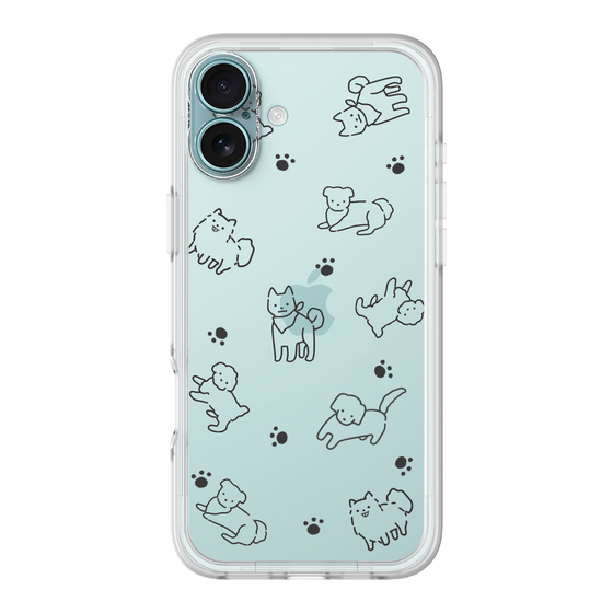 Premium Panel［ Original - CASEPLAY Dog All-over Pattern - black ］