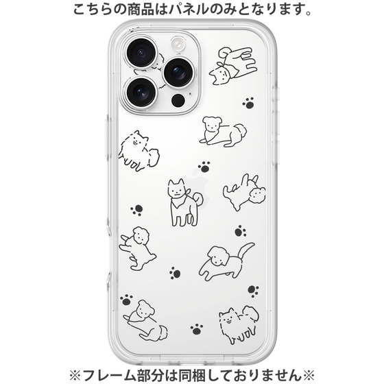 Premium Panel［ Original - CASEPLAY Dog All-over Pattern - black ］