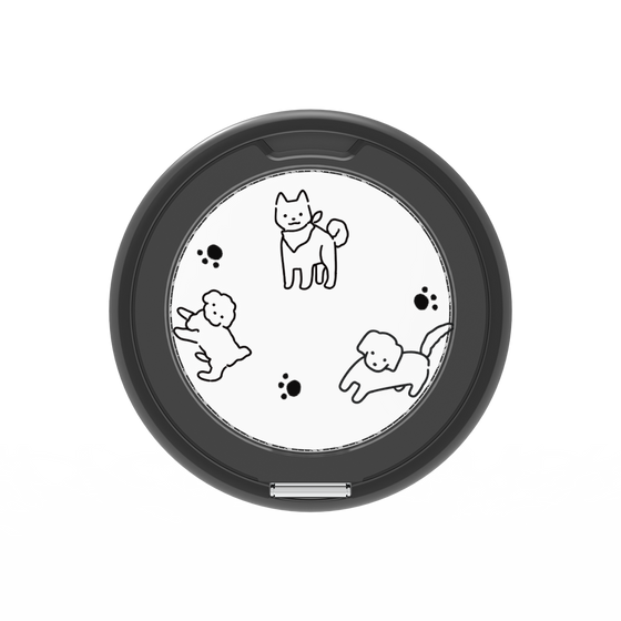 Premium Ring Stand［ Original - CASEPLAY Dog All-over Pattern - black ］