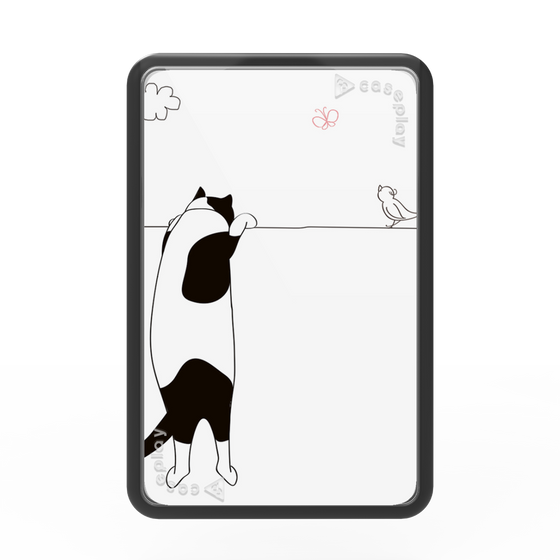 Premium Card Wallet［ Calico Cat Peeking with Curiosity ］