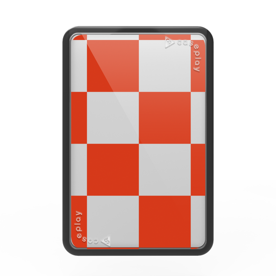 Premium Card Wallet［ Ichimatsu Pattern - Red ］