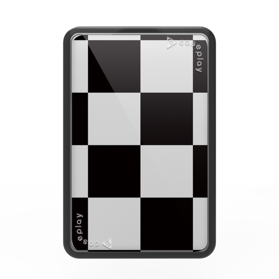 Premium Card Wallet［ Ichimatsu Pattern - Black ］