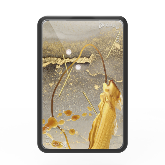 Premium Card Wallet［ Marble Nuance Painting Gray ］