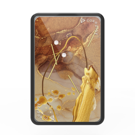 Premium Card Wallet［ Marble Nuance Painting Brown ］