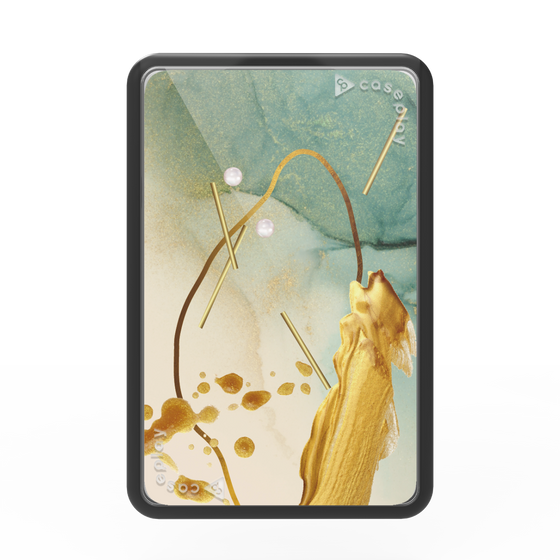 Premium Card Wallet［ Marble Nuance Painting Green ］