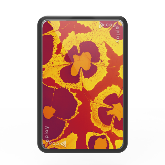 Premium Card Wallet［ y2k(Year2000) - Flower - Orange purple ］