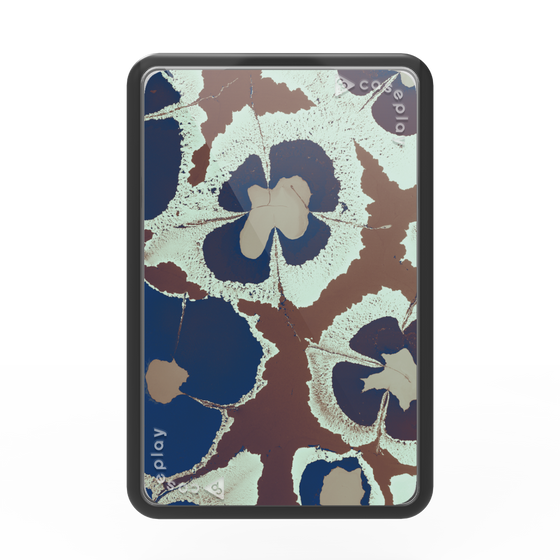 Premium Card Wallet［ y2k(Year2000) - Flower - Brown Navy ］