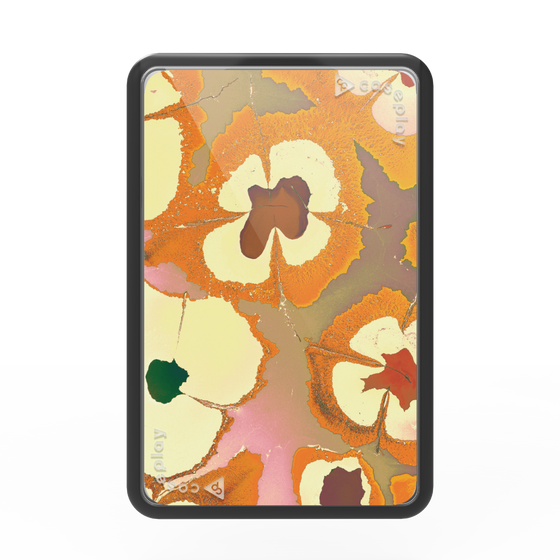 Premium Card Wallet［ y2k(Year2000) - Flower - Orange Pink ］