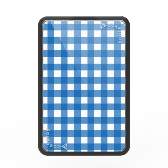 Premium Card Wallet［ Checkered Blue ］