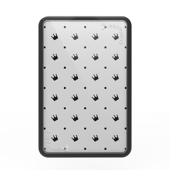 Premium Card Wallet［ CASEPLAY Crown dots Black ］