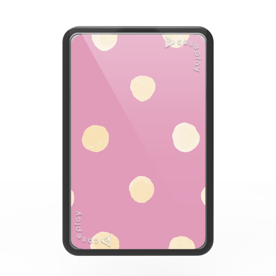 Premium Card Wallet［ Watercolor Dots Retro Color - Pink ］