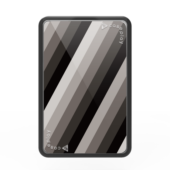Premium Card Wallet［ Middle Stripe - Black ］