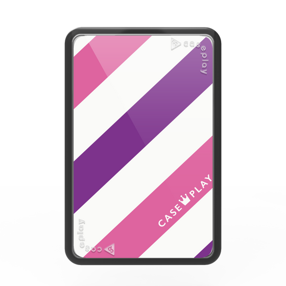 Premium Card Wallet［ Big Stripe - Purple × Pink ］