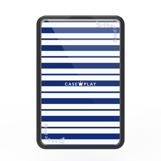 Premium Card Wallet［ Small Border - Navy ］