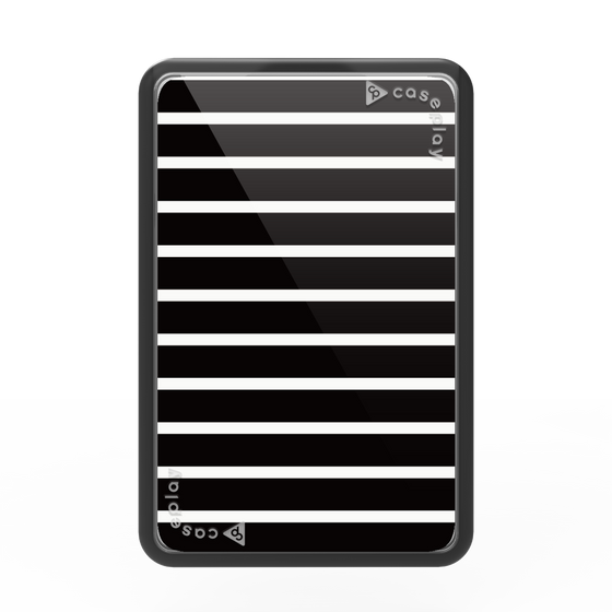 Premium Card Wallet［ Middle Border - Black ］