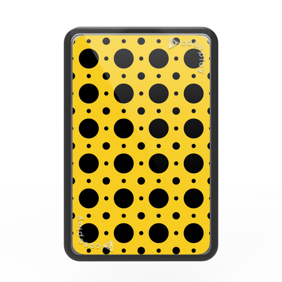 Premium Card Wallet［ Shower Dot - Yellow ］