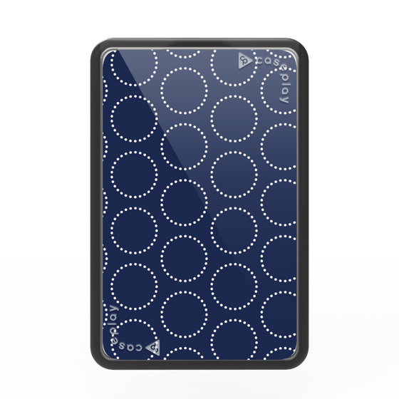 Premium Card Wallet［ Dot Circle - Navy ］