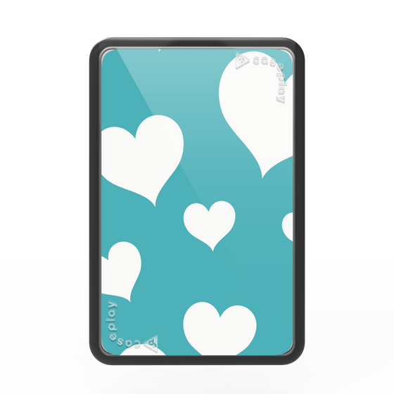 Premium Card Wallet［ Dot Hearts - Blue ］